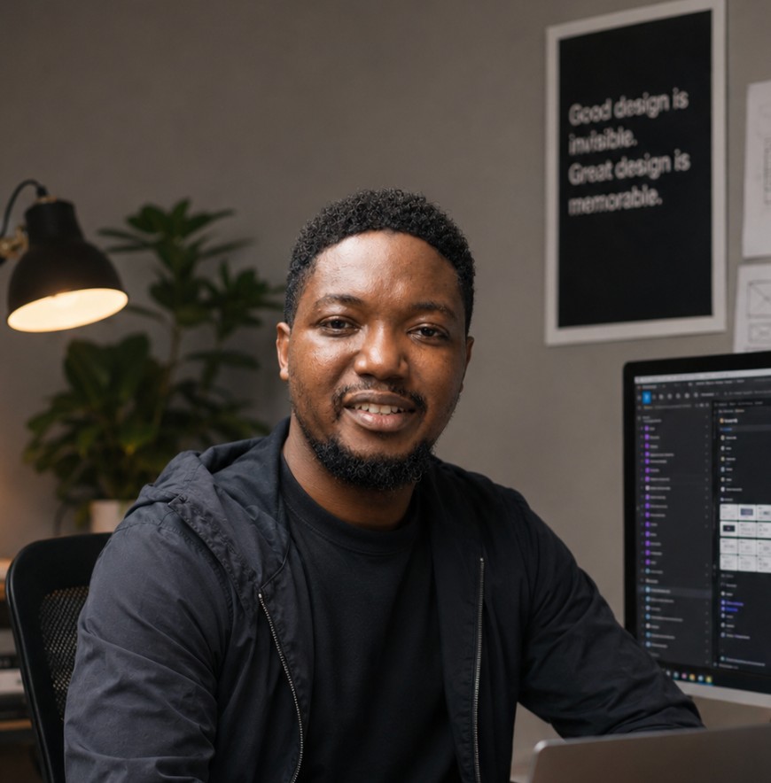 Denis G — product designer at his desk