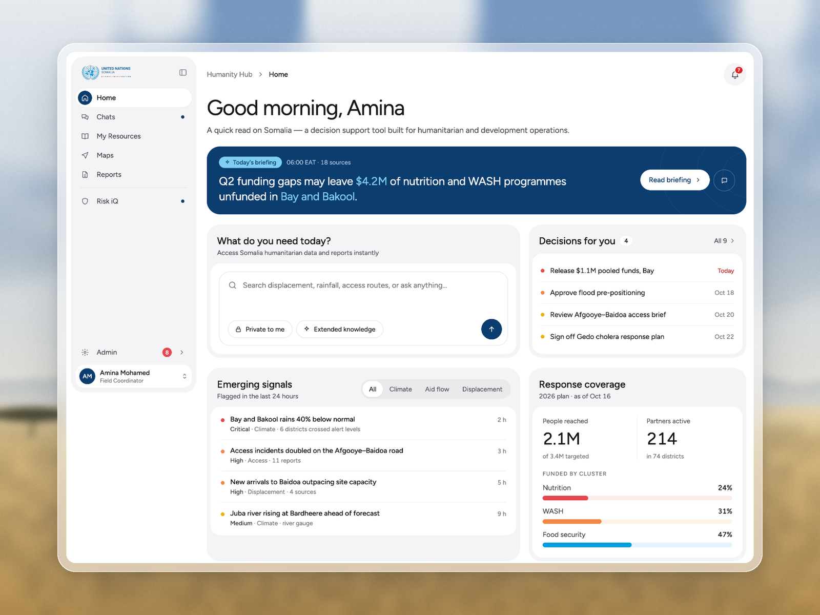 Full home dashboard