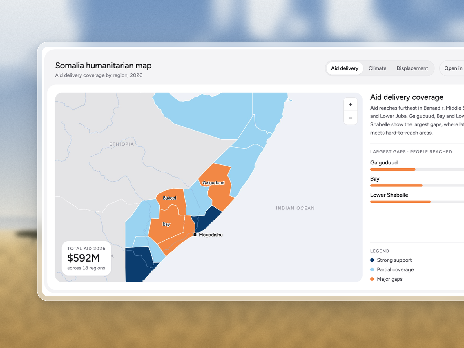 Somalia humanitarian map